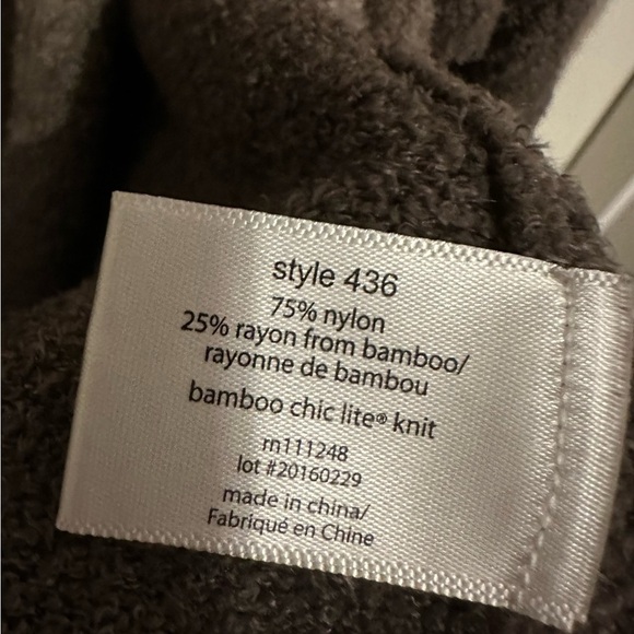 Barefoot Dreams CozyChic Lite Calypso Wrap Cardigan Bamboo Ombre Brown Tan S/M - Picture 6 of 9